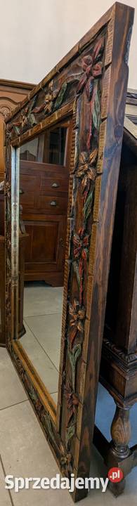 piękne drewniane malowane lustrosklep Dąbrowa Dąbrowa Górnicza