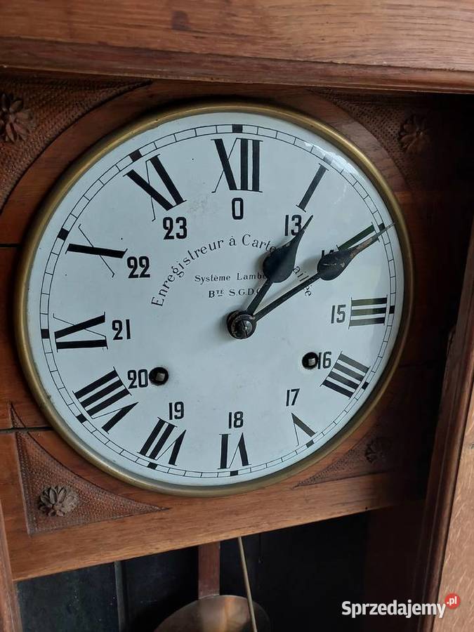 170 Stary duży zegar fabryczny Lambert pomorskie Tczew