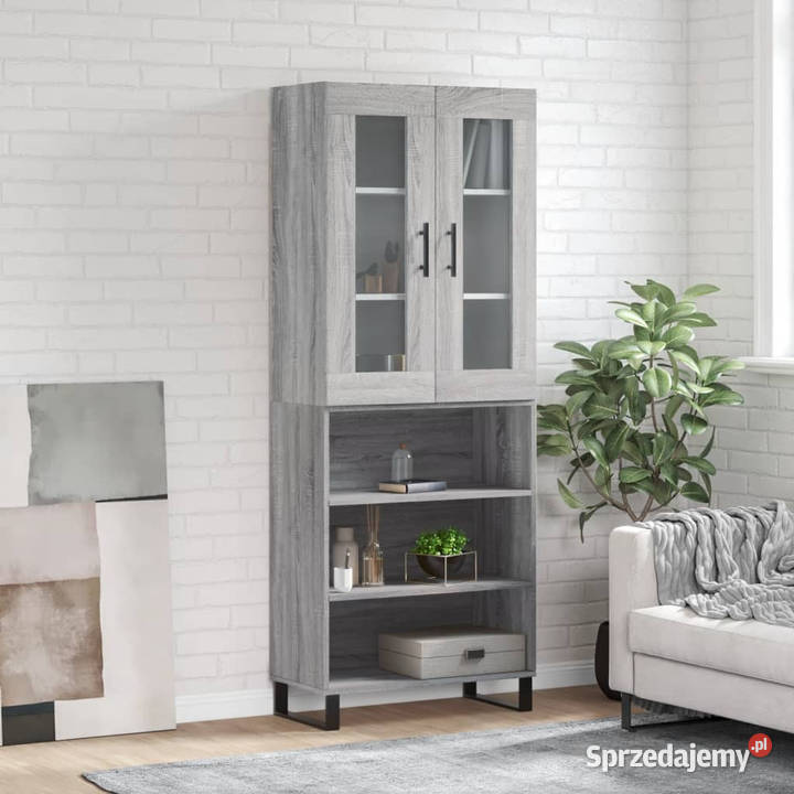 Witrynka szary dąb sonoma 695x34x180 materiał Kredensy i witryny Warszawa