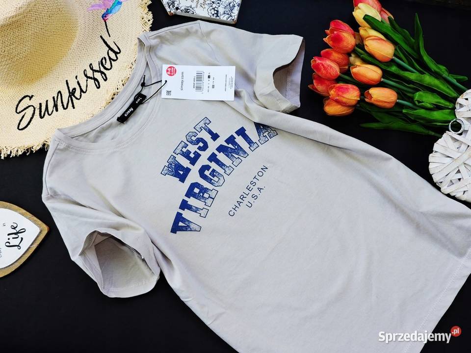 tshirt koszulka sinsay xxs 32 vest virginia Toruń