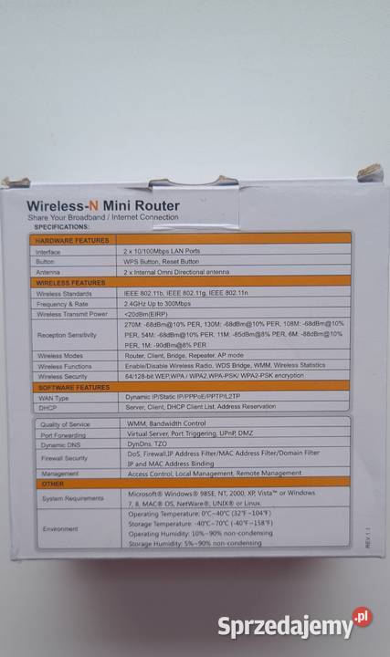 Wireless Wifi Mini Router 300mbs śląskie sprzedam