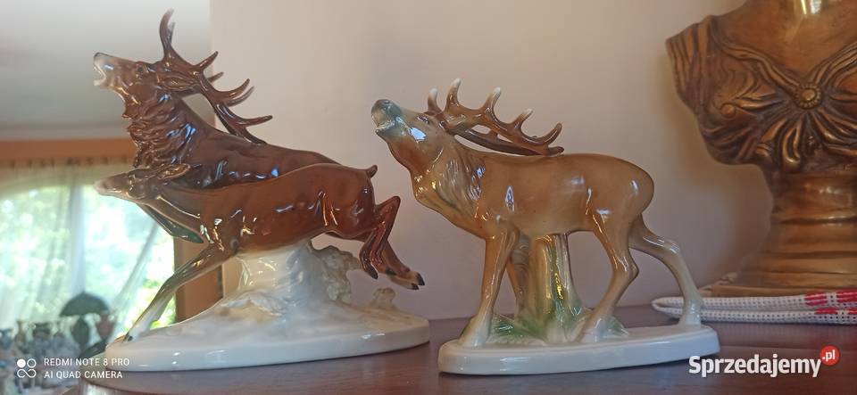 Figurka pary jelenie Carl Scheidig K G Turyngia