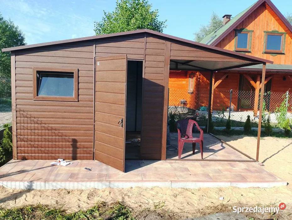 Brązowy Garaż Blaszany Schowek Garaże Blaszane 20m2 Białogard sprzedam