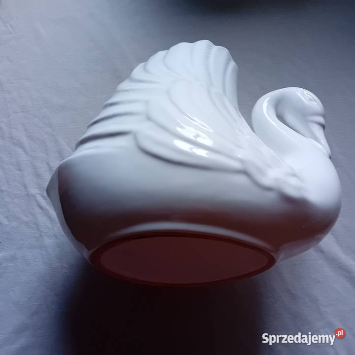 Ceramiczny wazon w kształcie łabędzia Koźminek