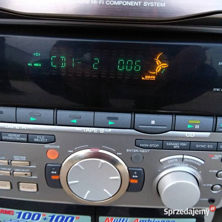 Potężna Sony MHCRXD7 wieżamega brzmieniekorektor Świebodzice