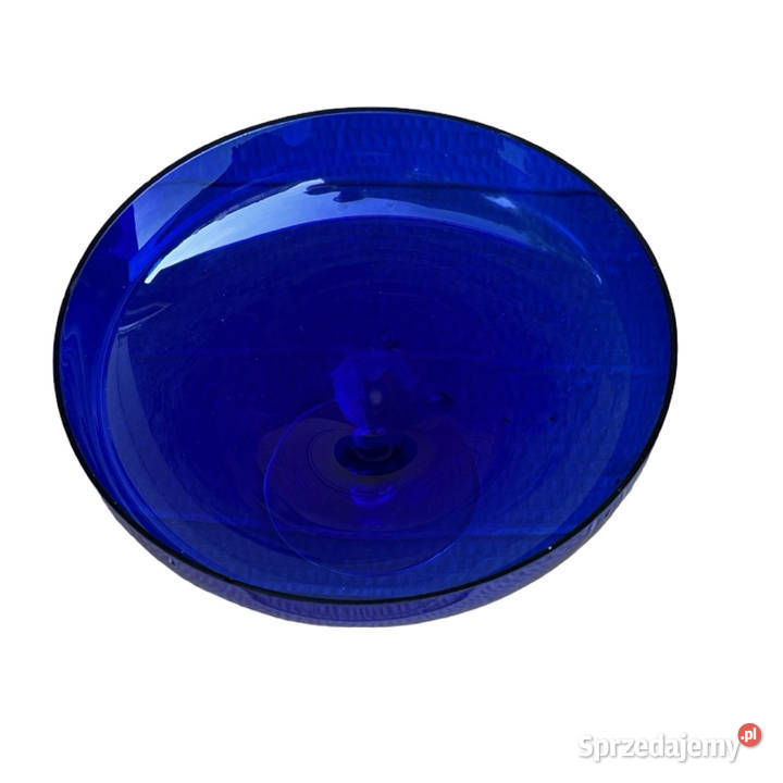 Zestaw deserowy z kobaltowego szkła 5 pucharków Warszawa