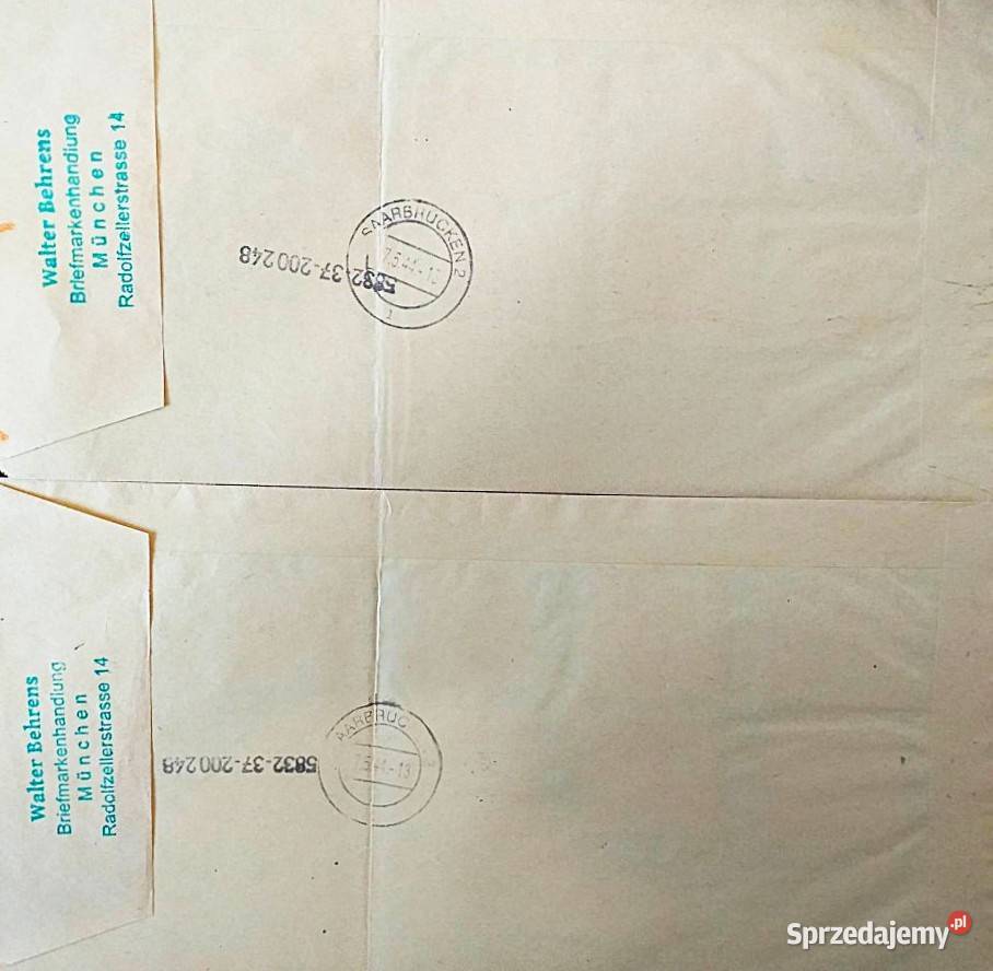 NIEMCY 1944koperty polecone Mi873 885 OBIEG Antyki, Sztuka, Kolekcje Człuchów