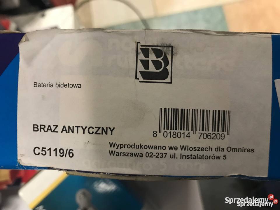 Bateria bidetowa stare złoto Grazia nobili