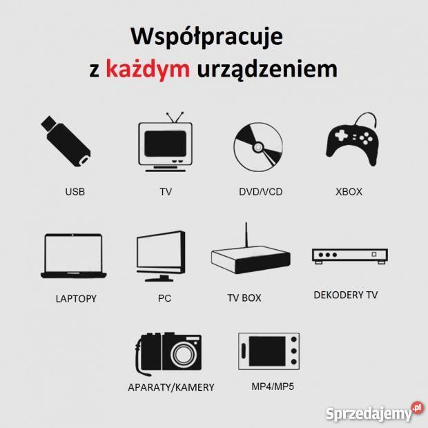 Projektor HIT 359 201819 LED HD 1900 Lum HDMI Pozostałe Kraków
