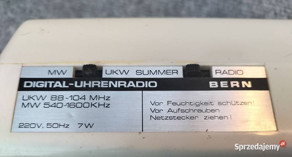 Zegar klapkowy radio BERN unikat vintage Zegary Leszno