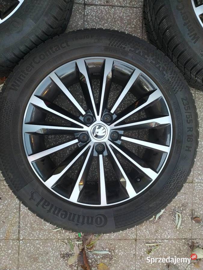 Oryginalne felgi Skoda Trinty 18 opony zimowe Bytów