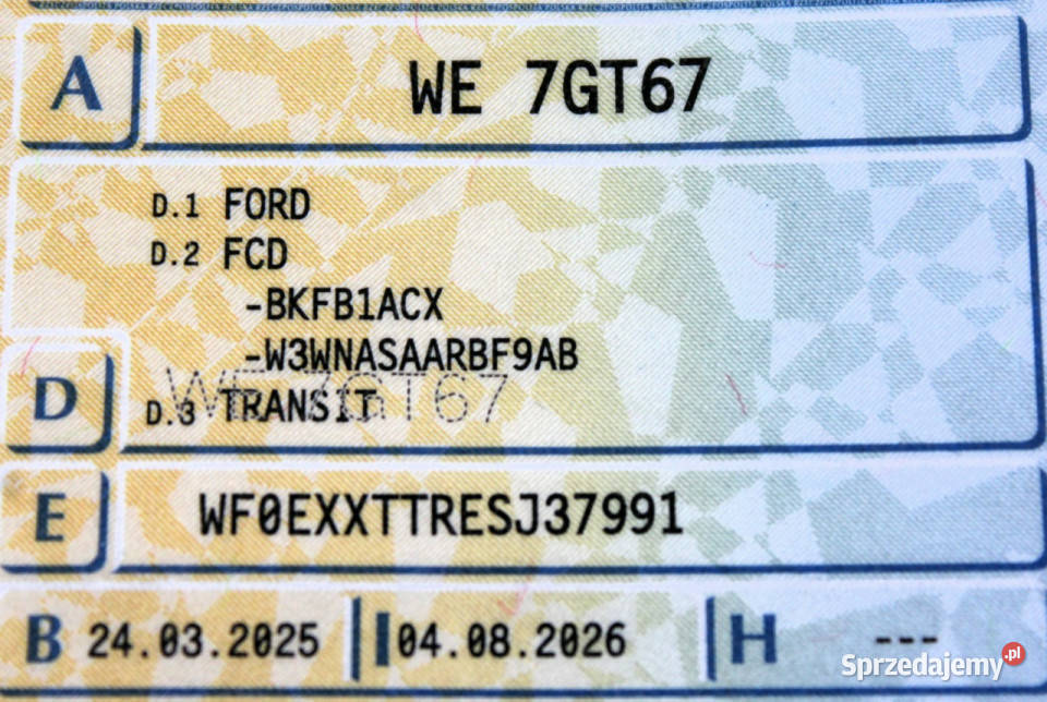 Ford Transit Wirtualny kokpit Kamera SalonPL elektryczne lusterka Sokołów sprzedam