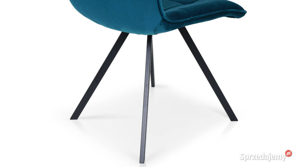 Zestaw Krzeseł AXEL Tkanina Welur nogi stal 8 Katowice