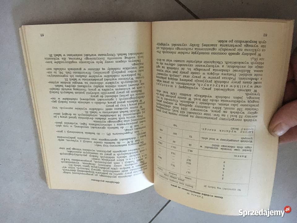 Metody badania i oceny ciężkości pracy fizycznej sprzedam
