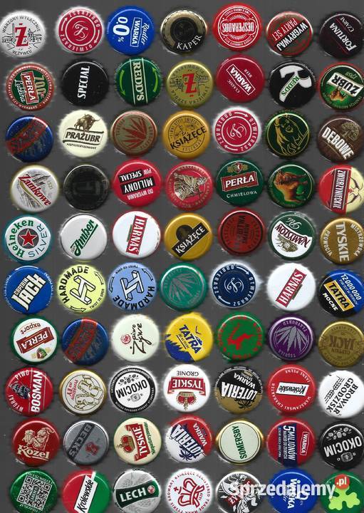 Polskie kapsle używane z piwa 4 KS lubelskie Puławy