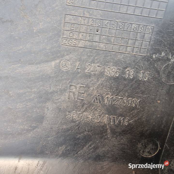 MERCEDES BKLASA W247 LISTWA ZDERZAKA PRAWA Bieleń