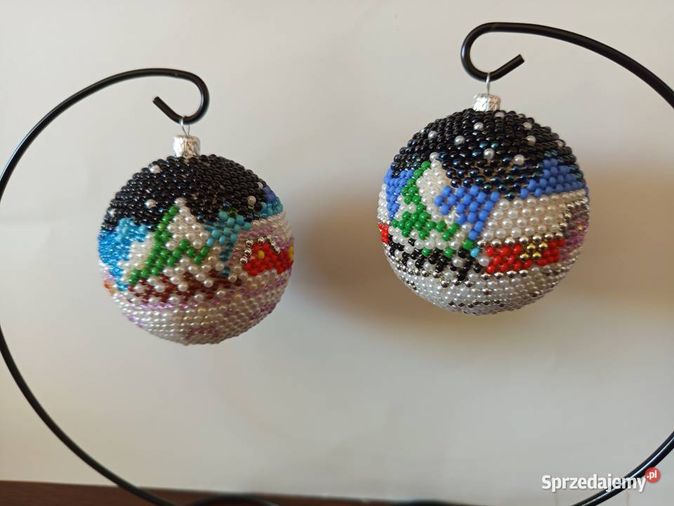 Bombka z koralików rękodzieło ozdoba prezent wielokolorowy Garbów sprzedam