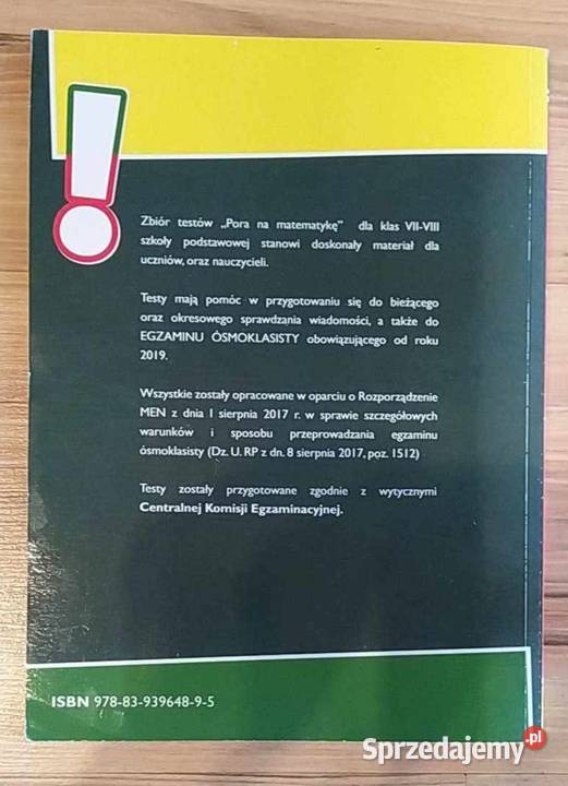 Pora na matematykę VIIVIII Testy przygotowujące