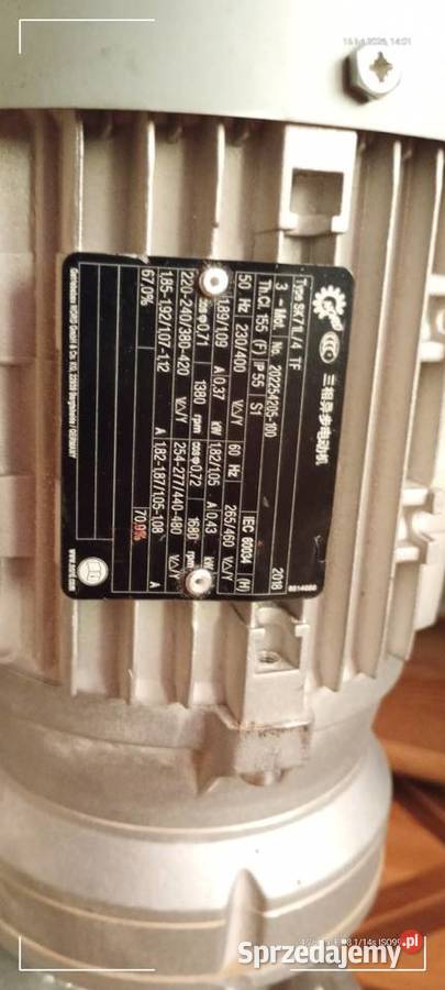 Sprzedam silnik razem z reduktorem Żyrardów sprzedam