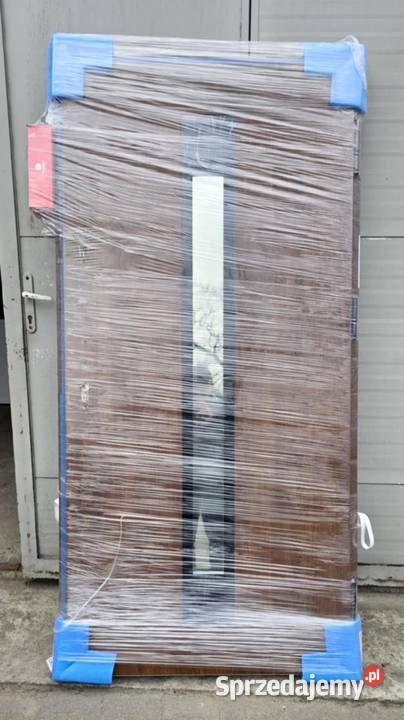 Drzwi zewnętrzne z antabą klamką aluminiową sprzedam