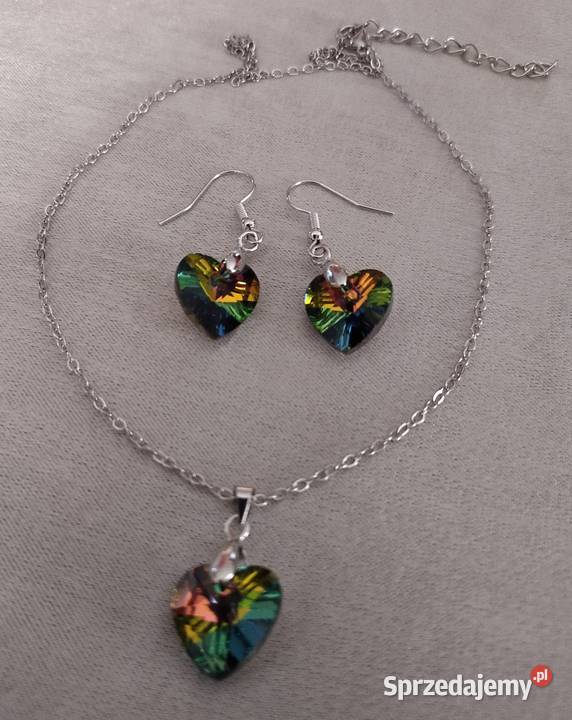 Kolczyki naszyjnik svarowski śląskie Jaworzno