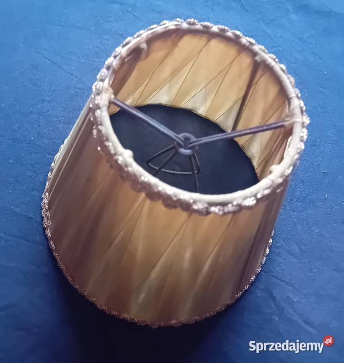 Abażur do lampki nocnej kolor złoty PRL Koźminek sprzedam