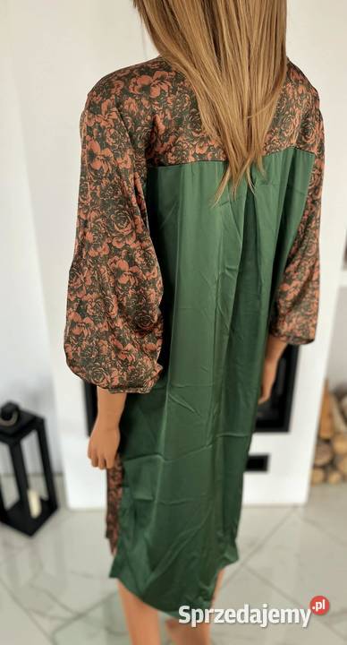PULZ Jeans sukienka oversize XL 44 satynowa w Spódnice i sukienki