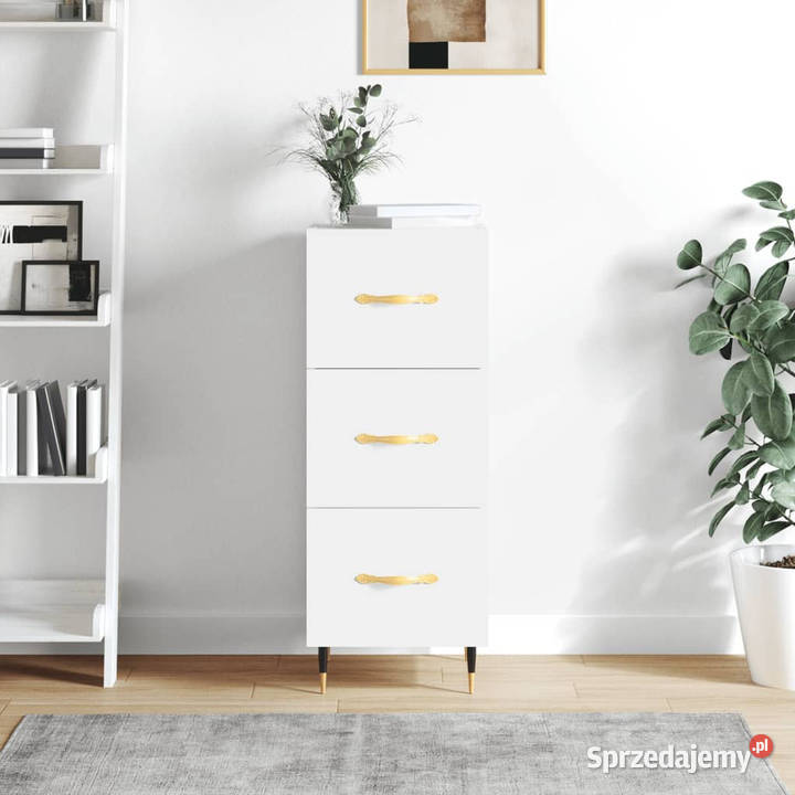 Szafka biała 345x34x90 materiał drewnopochodny