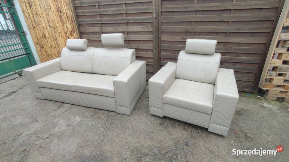 Komplet skórzany Meblomak kanapa z funkcją Warszawa sprzedam