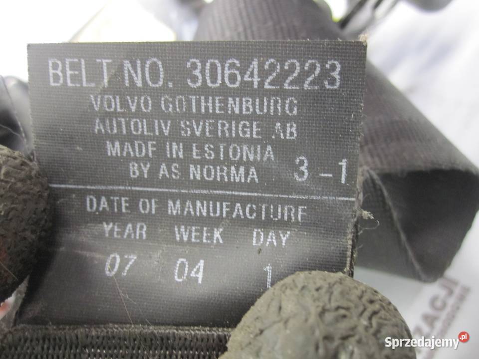 VOLVO C30 RDESIGN 07r pas bezpieczeństwa prawy sprzedam