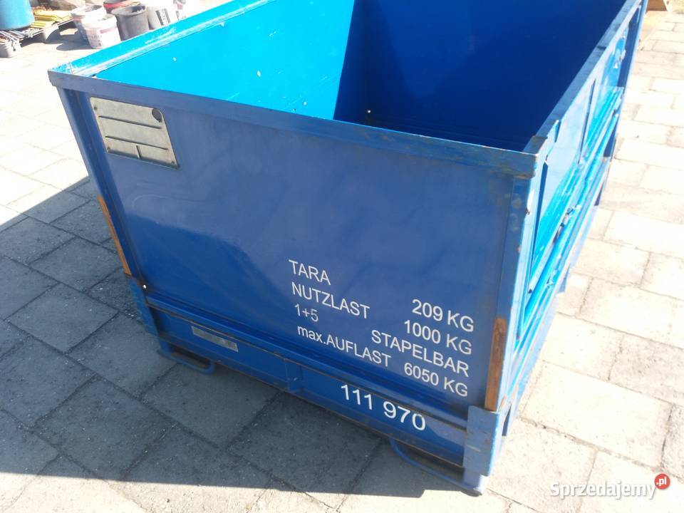 skrzynia metalowa duża mocna składana 16x12x085 Gliwice
