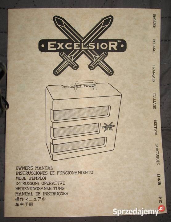 Fender Excelsior Owners Manual instrukcja