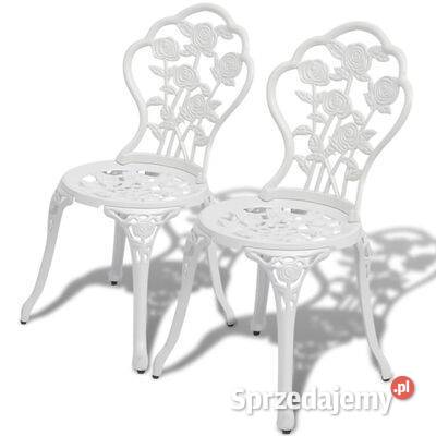 vidaXL Krzesła bistro 2 odlewane aluminium mazowieckie
