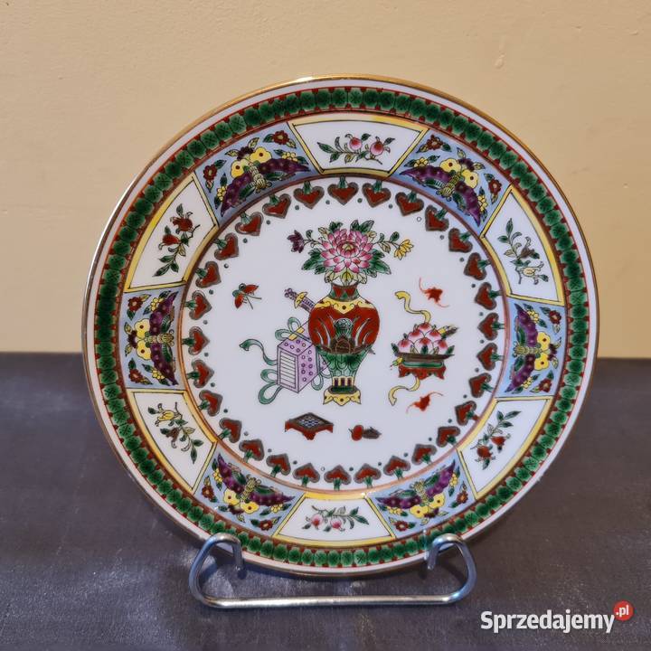 Talerz dekoracyjny 18 chińska porcelana XX w Warszawa