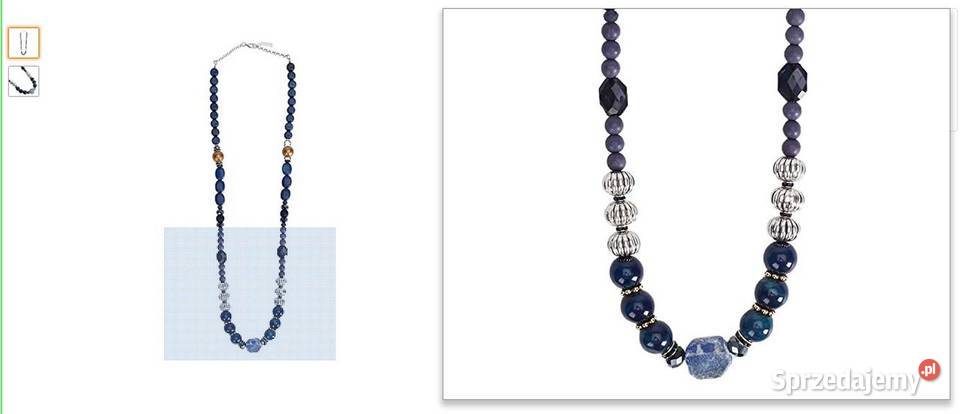 Parfois Blue Ink Necklace Women naszyjnik korale sprzedam