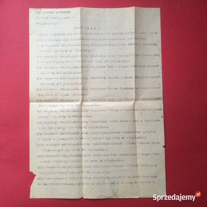 1222 Uchwała Sądu Grodzkiego w Kałuszu z 1934 r Szczecin sprzedam