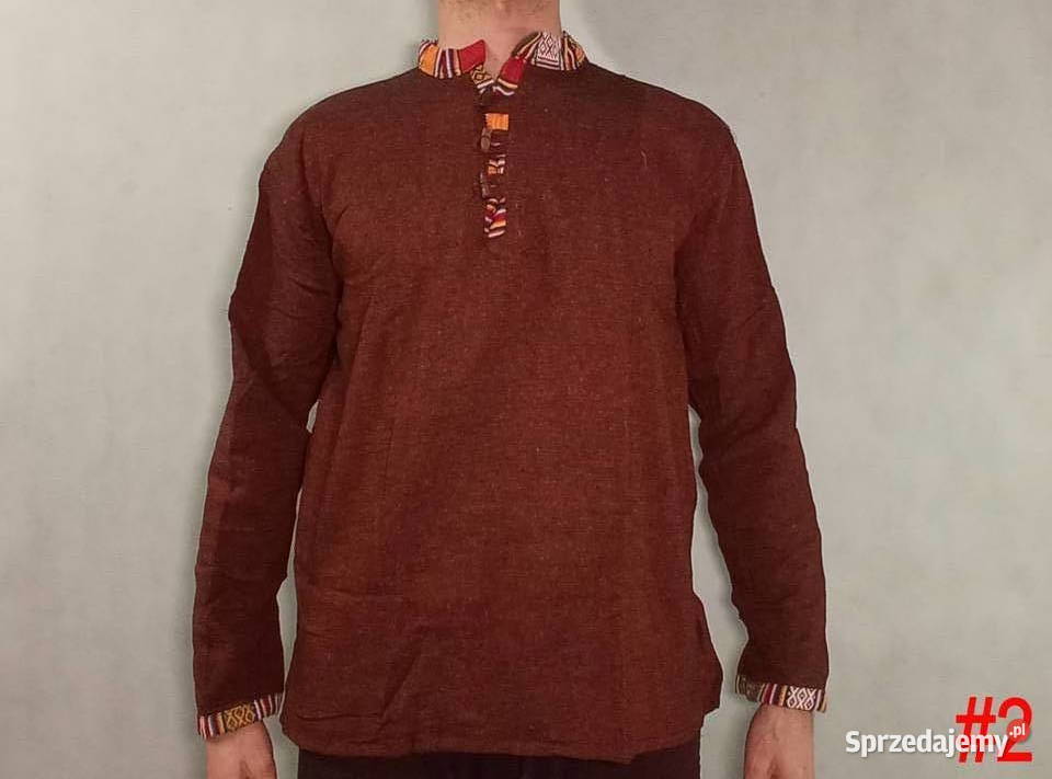 Męska Koszula Z Długim Rękawem z Indii Boho Odzież codzienna Kudowa-Zdrój sprzedam
