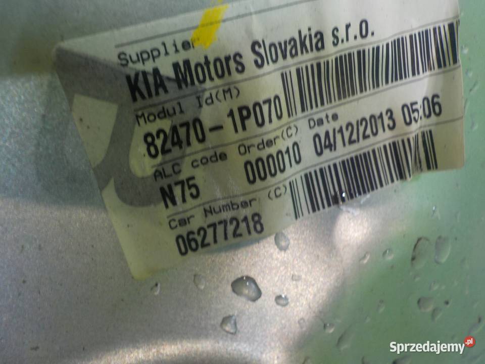 KIA VENGA 14 CRDI LIFT 14r 5D podnosnik szyby Suków