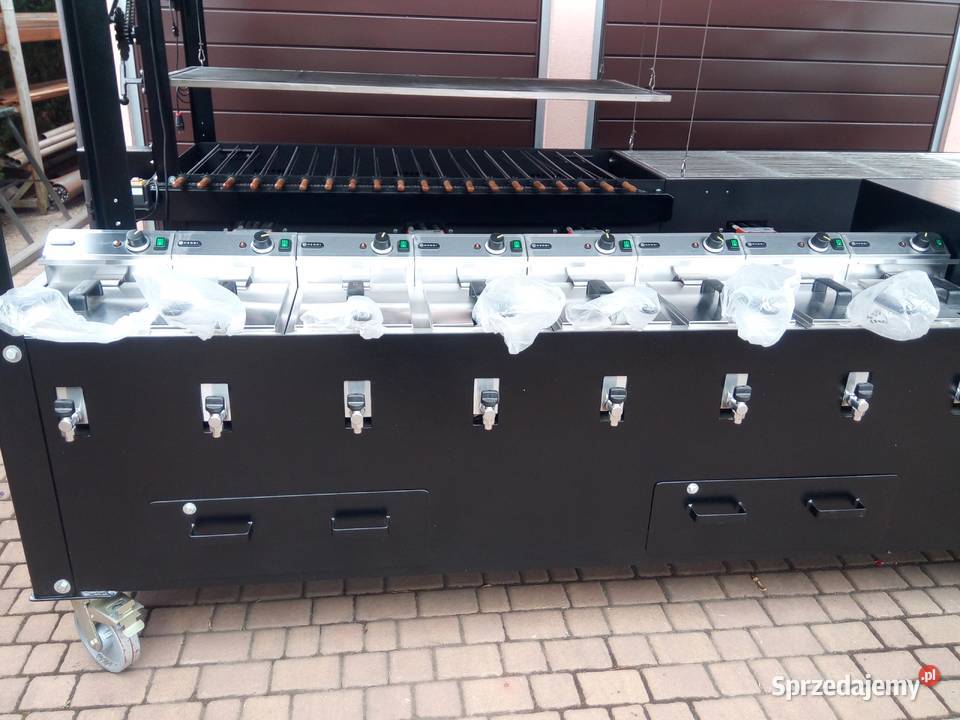 Gastronomiczny grill cateringowy gazowy węglowy Damasławek