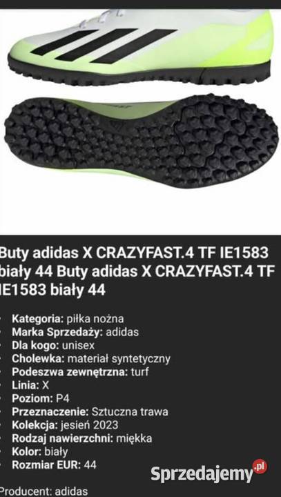 Buty sportowe 44 Adidas X CRAZYFAST4 TF Małkinia Górna