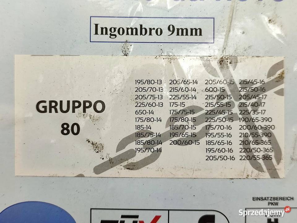 ŁAŃCUCHY ŚNIEGOWE 1 PARA PSW 9mm 13 17 ROZMIAR