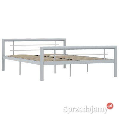 vidaXL Rama łóżka szarobiała metalowa 140x200 Warszawa