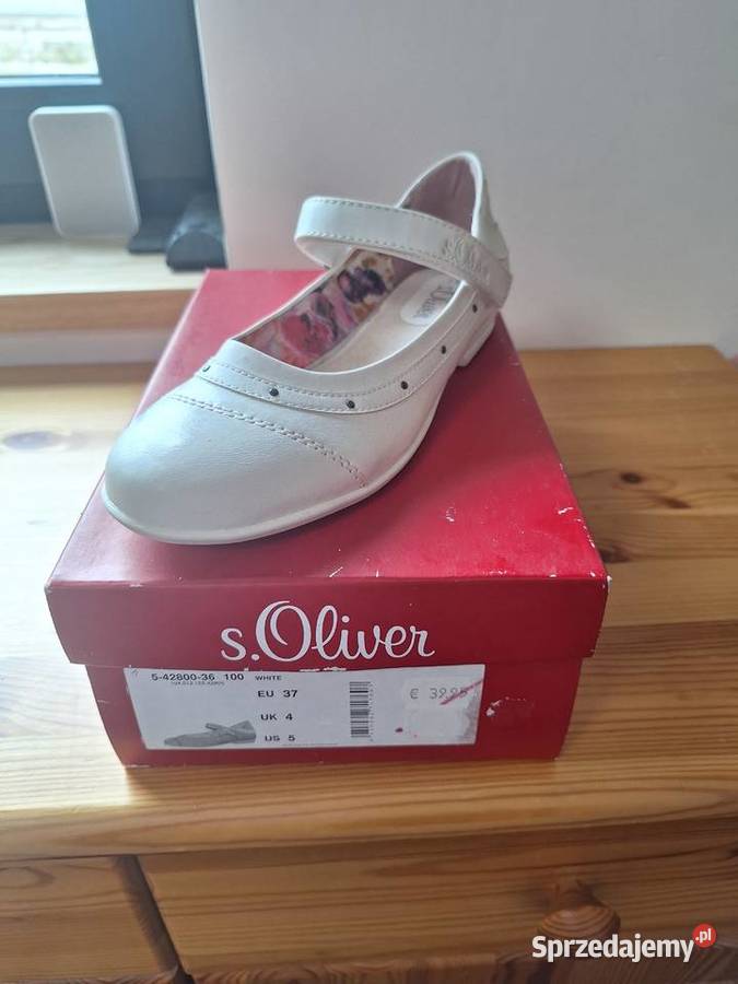 Buty do komuni białe baleriny soliver 3536 37 38 Balerinki Chłopy
