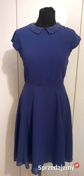 niebieska zwiewna asymetryczna Częstochowa