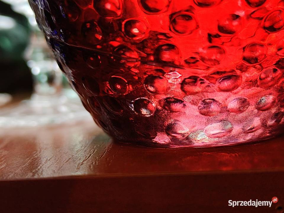 Świecznik szkło Vintage Porcelana i szkło dolnośląskie Legnica