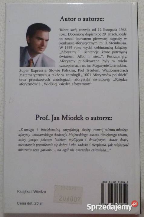 Aforyzmy czyli przeproszeniem magnum in parvo mazowieckie Warszawa sprzedam