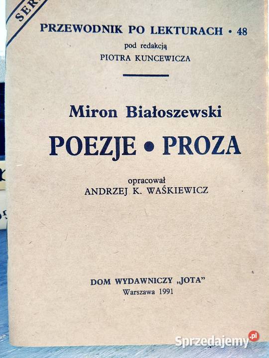 Poezje Proza Białoszewski księgarnie Warszawa