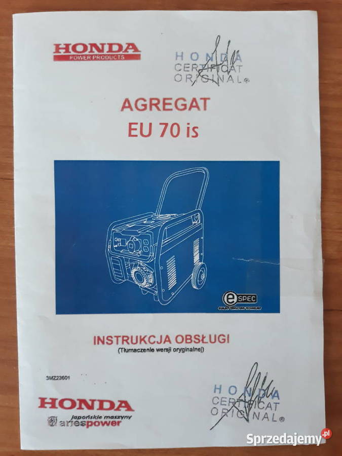 Agregat prądotwórczy Honda FI EU 70 is