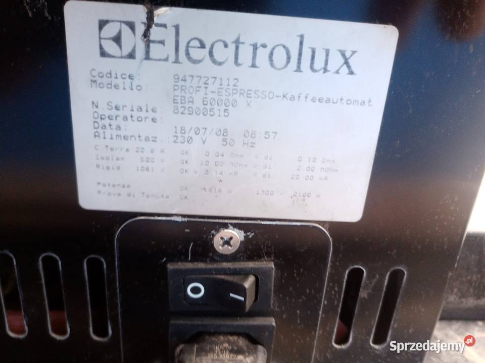 Ekspres do KAWY ELEKTROLUX na części EBA 60000 X Łódź