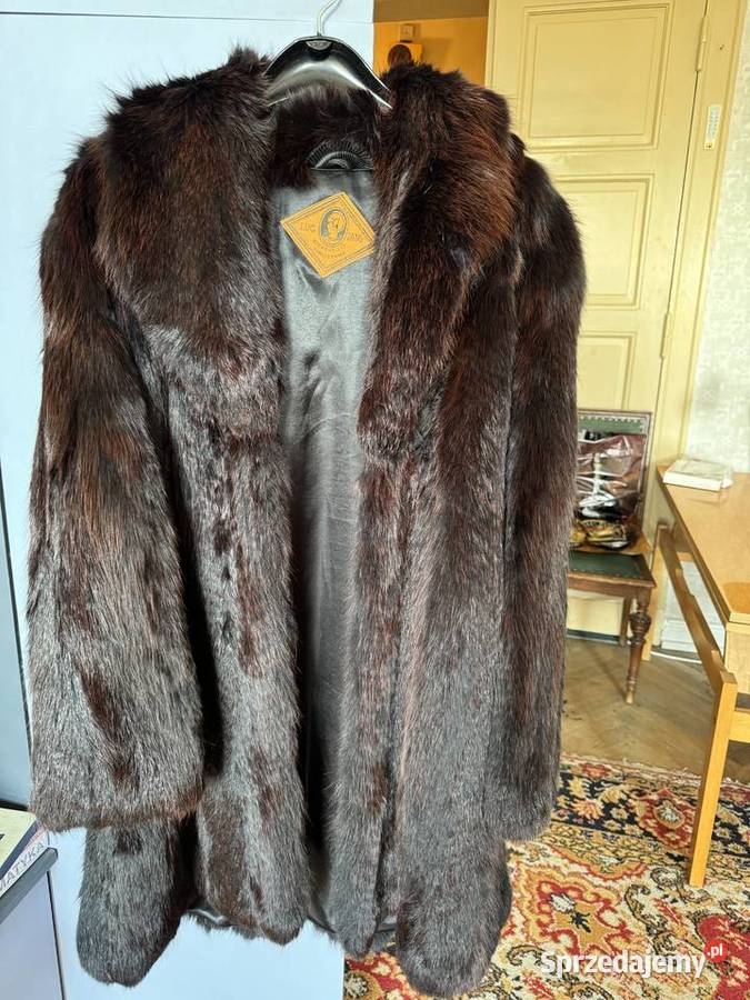 Piękne naturalne futro brązowy/beżowy Łódź sprzedam